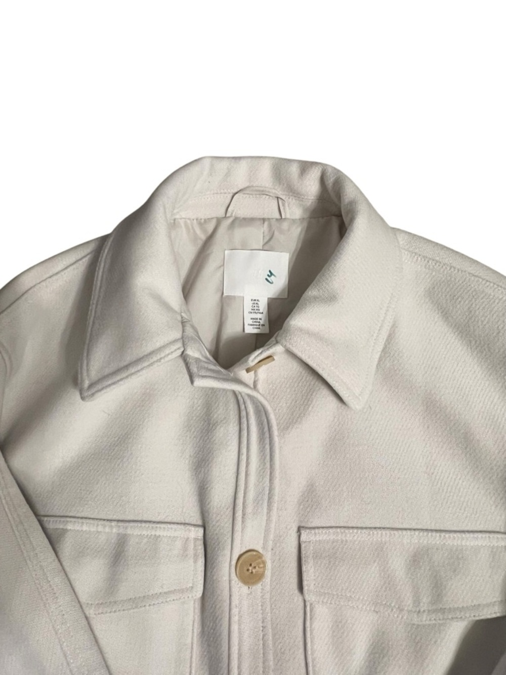 Women's H&M Beige Utility Jacket XL oversized - Picture 5 of 14